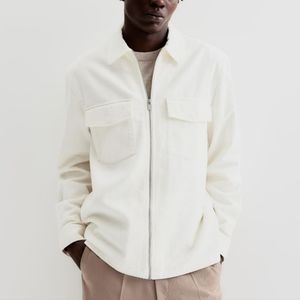 Beige Corduroy Unisex Jacket